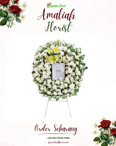Krans Bunga Duka Cita di Sukadamai